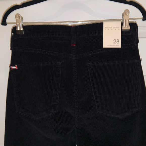 Alice and Olivia Good High Rise Ankle Skinny Black Corduroy –– NWT - Picture 10 of 14